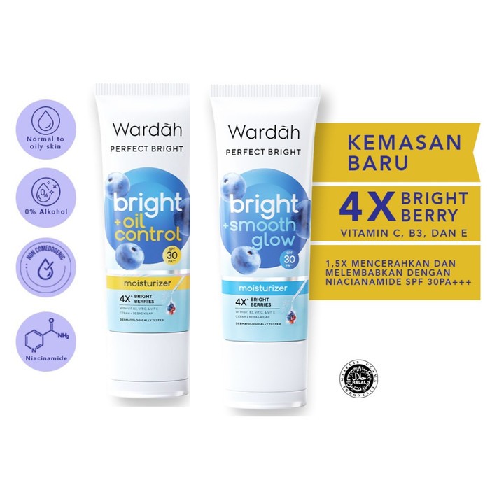 Wardah Perfect Bright Series | Facial Foam, Toner, Tone Up