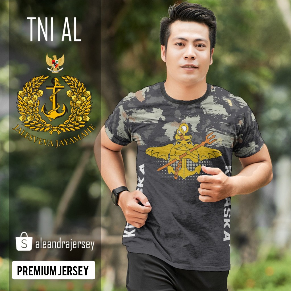 Baju Kaos Jersey TNI AL 153 FullPrint Printing Custom Premium