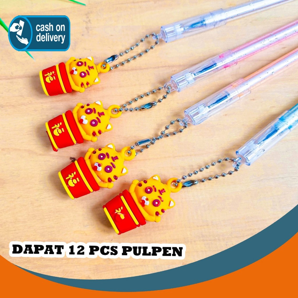 

SELUSIN (12 PCS) PULPEN GANTUNGAN MACAN SINCIA TIGER CHINESE NEW YEAR PEN PENA BOLPEN BOLPOIN LUCU ANAK ALAT TULIS KANTOR SEKOLAH MURAH TERMURAH COD