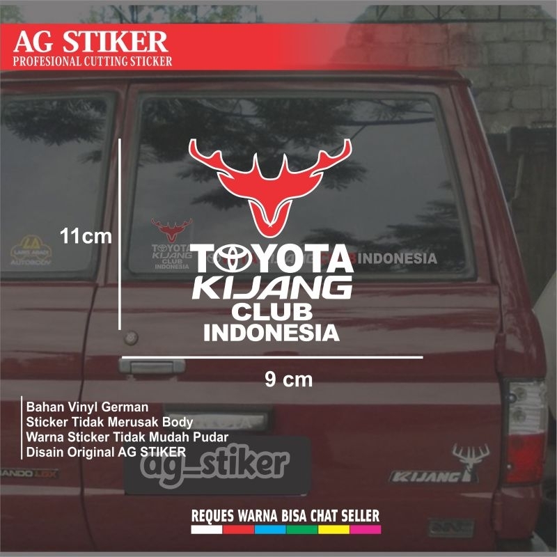 Stiker TKCI TOYOTA KIJANG CLUB INDONESIA STICKER MOBIL