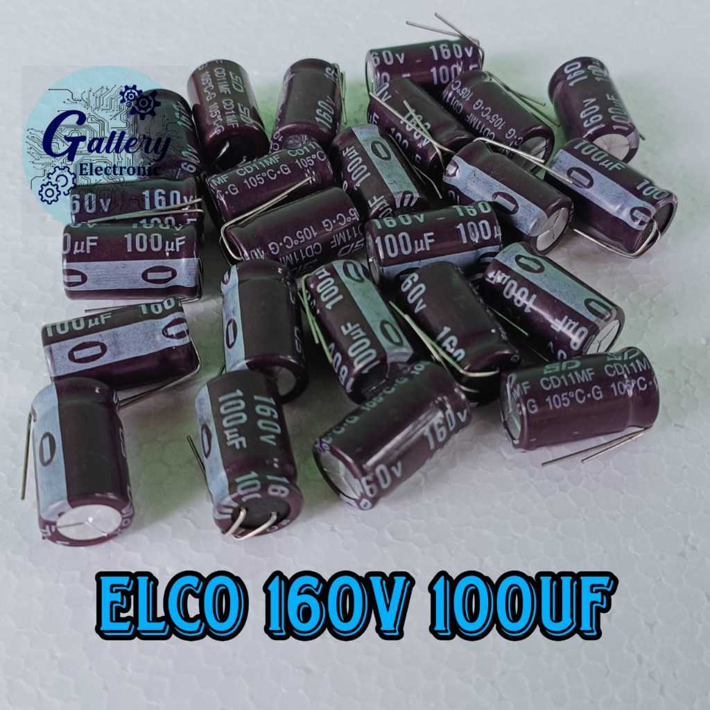 Elco Capasitor 160v 100uf Elko Kapasitor Kualitas Bagus