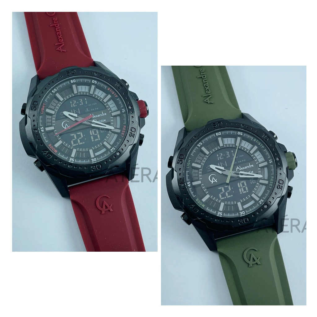 ALEXANDRE CHRISTIE AC 9370 PRIA ORIGINAL / JAM TANGAN ALEXANDER COWOK AC9370 MH KARET RUBBER ANALOG 