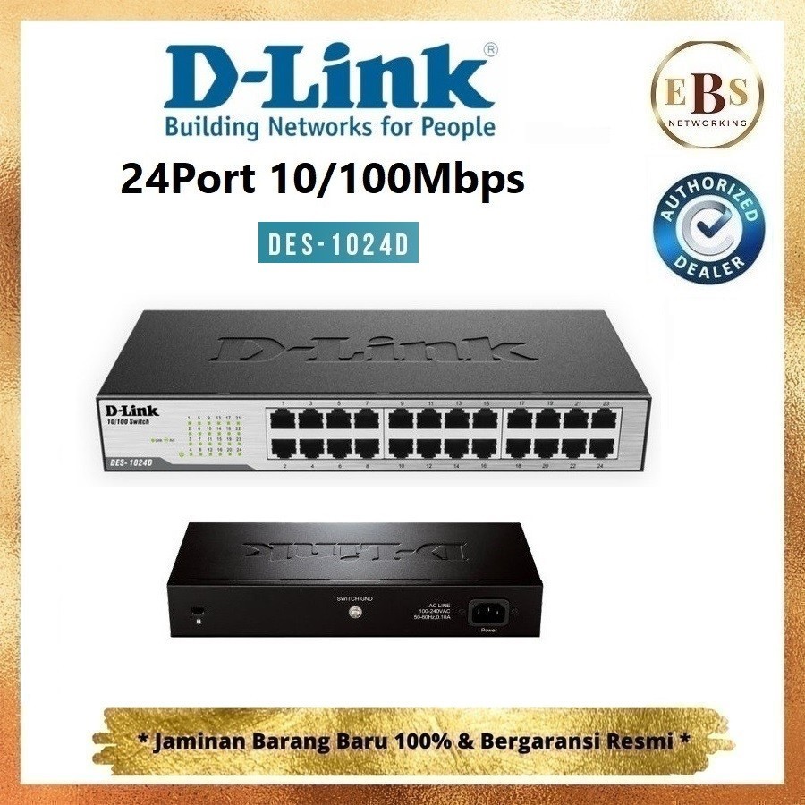 DLink D-Link DES-1024D 24-Port Switch DES1024D DES 1024 D