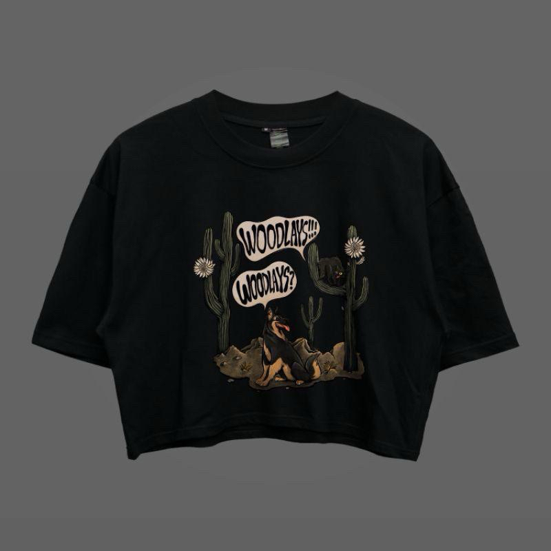 Kaos Wanita Oversize Crop Kaktus Fit XL