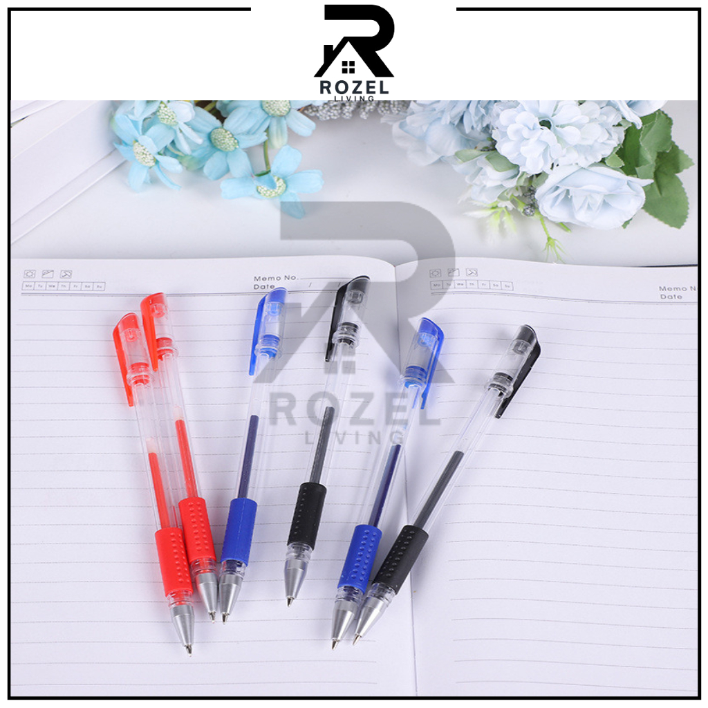 

ROZEL Pena Gel / Pulpen Gel Ink Pen 0.5mm Standart 3 Warna Puplen Gel MIMI Alat Tulis Stationary