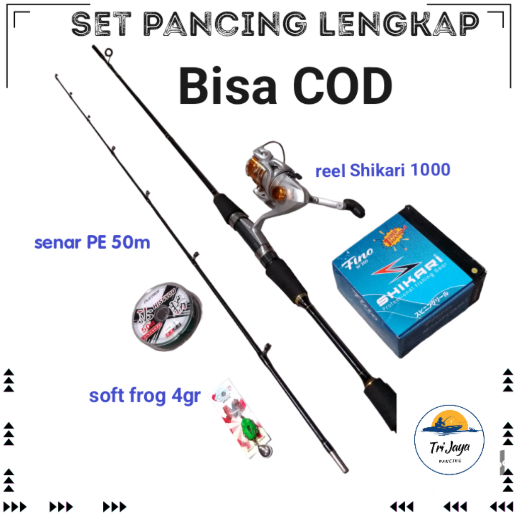 Satu set lengkap joran casting ajiro sakura DPS