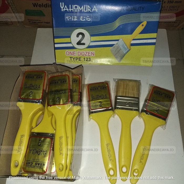 

KUAS CAT GAGANG PVC KUNING YAHOMURA PREMIUM - 1 INCH