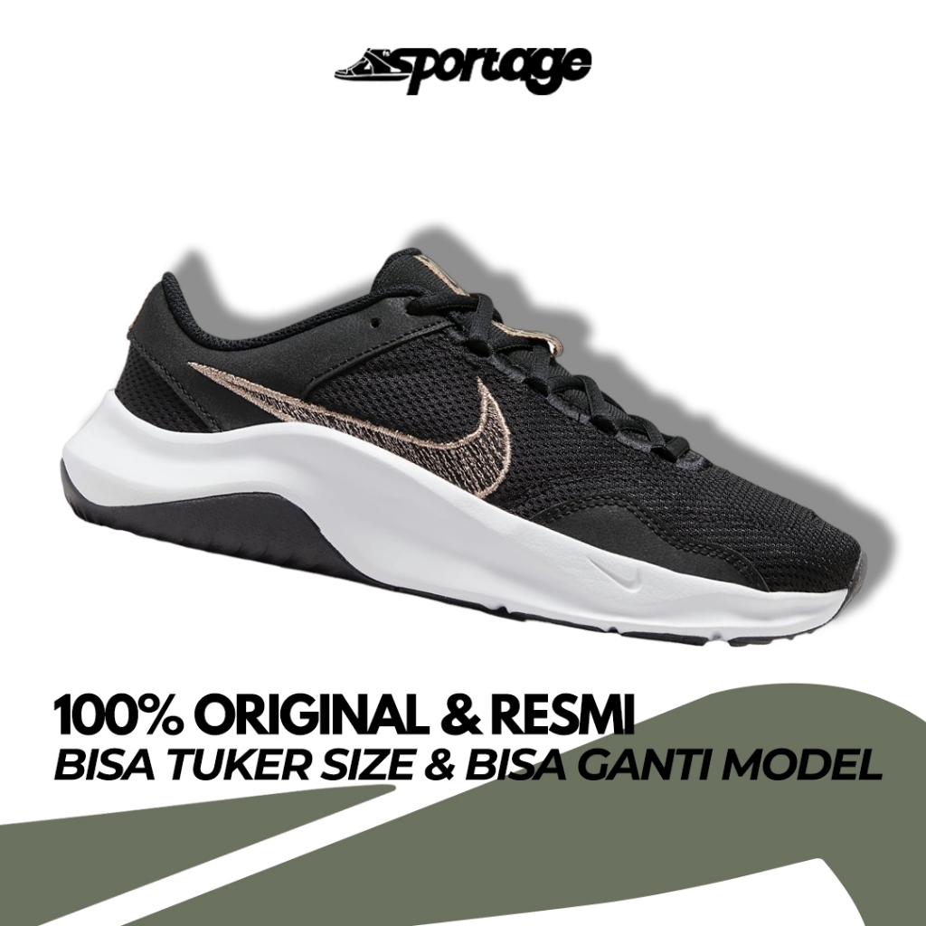 Sepatu Olahraga Wanita Nike Legend Essential 3 NN Black Metallic Red Bronze