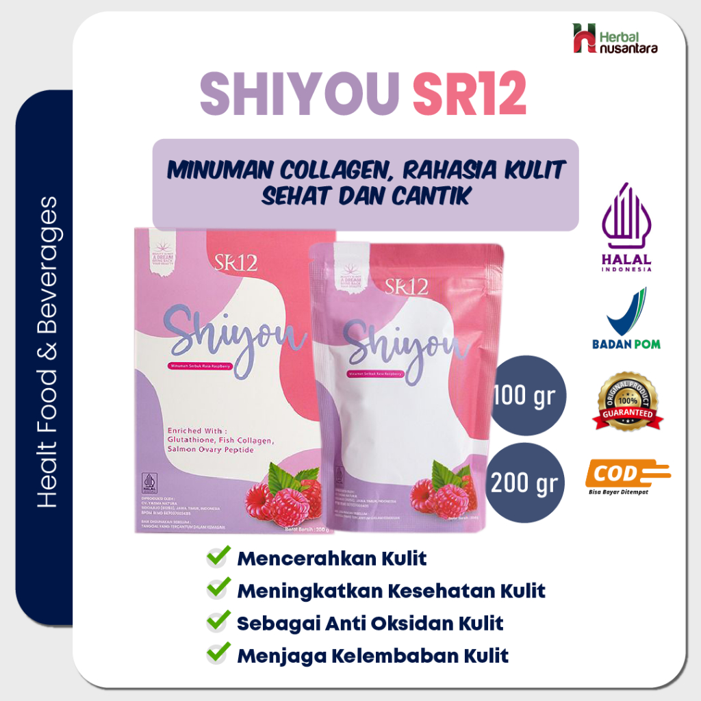 Minuman Collagen Pemutih Badan BPOM HALAL | SHIYOU COLLAGEN SR12