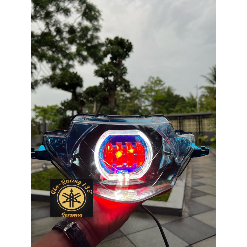 Lampu depan supra x 125 lama old biled billed projie LED