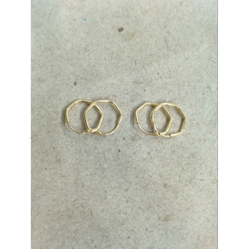 anting bayi ring segi enam 1/4 gram emas muda