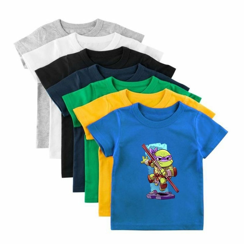 liyalshop91| kaos anak laki-laki/perempuan kura2ninja ungu 1-12 tahun