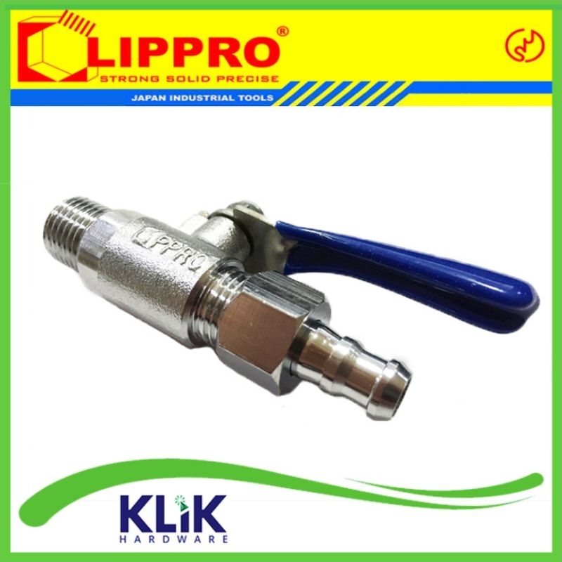 LIPPRO Kran Angin Kompresor 1/4 Inch - Air Cock Kuningan