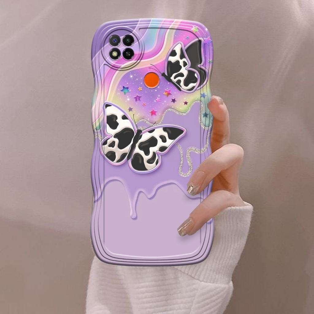 SOFTCASE KUPU KUPU GELOMBANG REDMI 9C / 10A - CASING SEMUA TIPE HP - CASE MURAH - RAJA CUSTOM - CASE