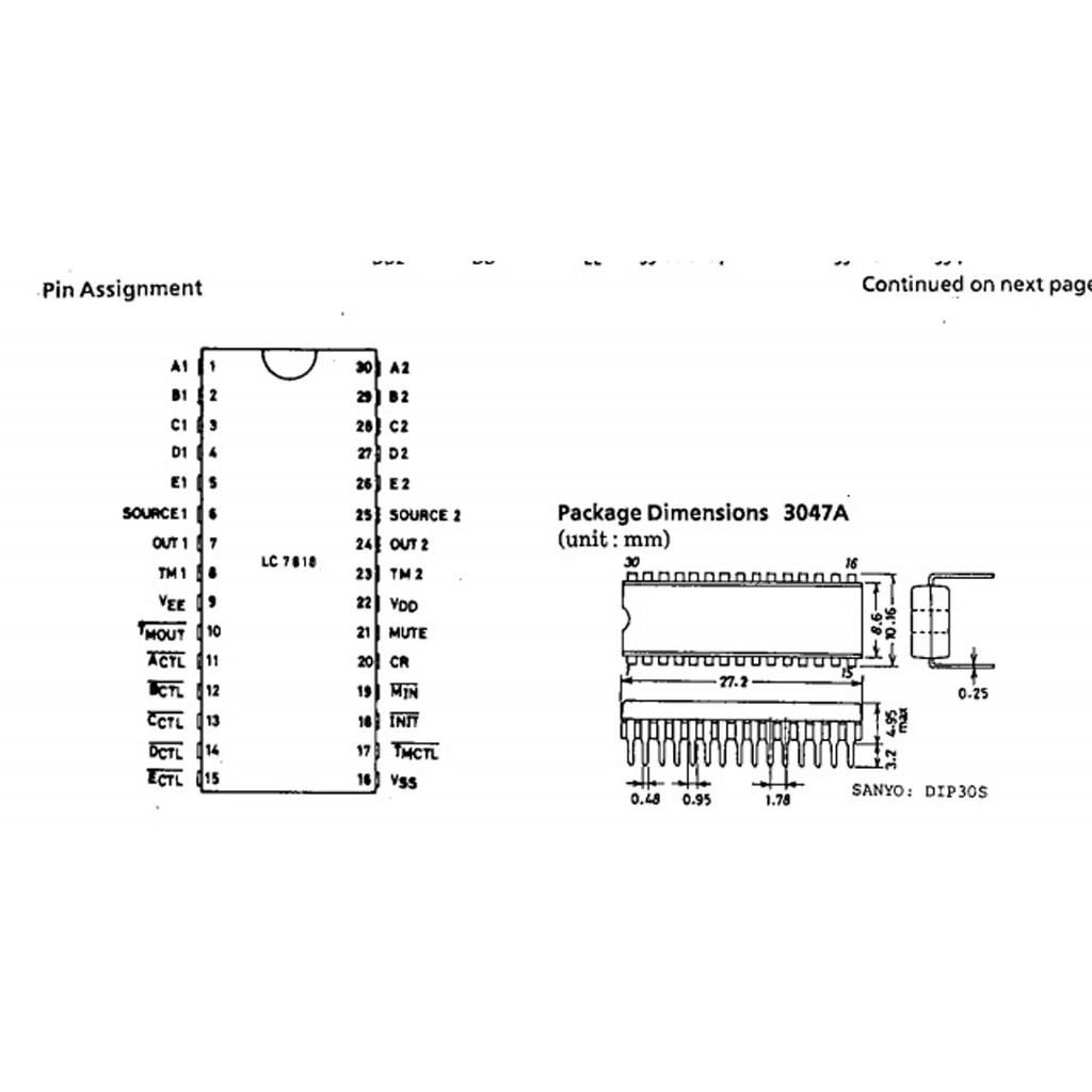 Original LC7818 7818 Function Switch DIP-30