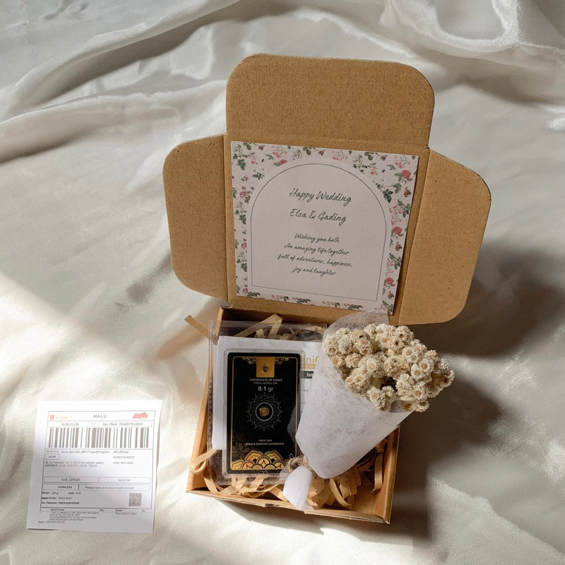 [PAKET 1] MINIGOLD GIFT BOX/GIFT BOX EMAS MURNI/THE AESTHETIC GIFT BOX/HAMPERS/KADO ULANG TAHUN/HADI