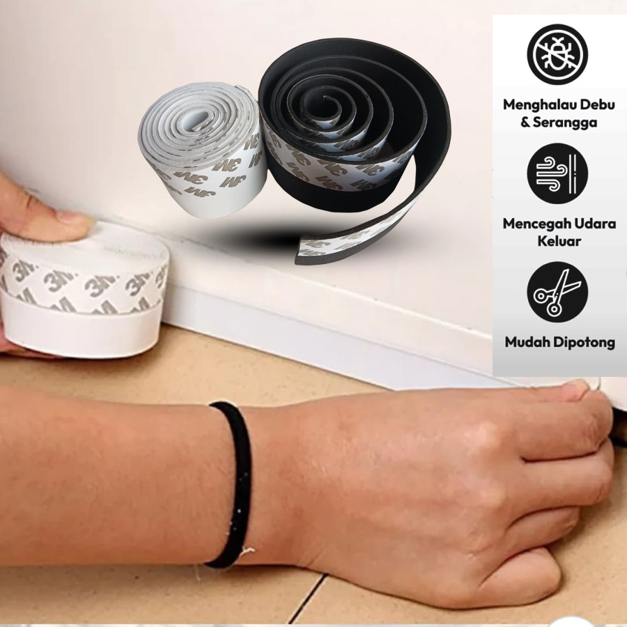 Door Seal Eva Penutup Celah Bawah Pintu Lubang Lem 3M