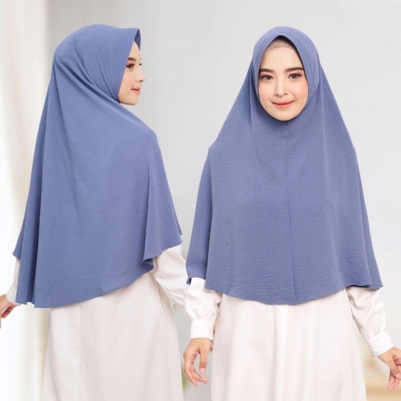 Bergo maryam Crinkle/Jilbab Bergo Crinkle/Hijab Crinkle Ped Busa Antem Size XL