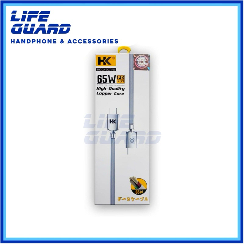 KABEL DATA HK CA-D07 PD 3.1 65W DATA CABLE FAST CHARGING TYPE C TO TYPE C