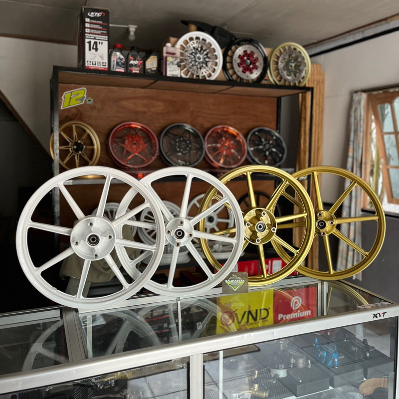 VELG VROSSI PALANG 8 JUPITER MX DOUBLE DISC ( DD ) PUTIH