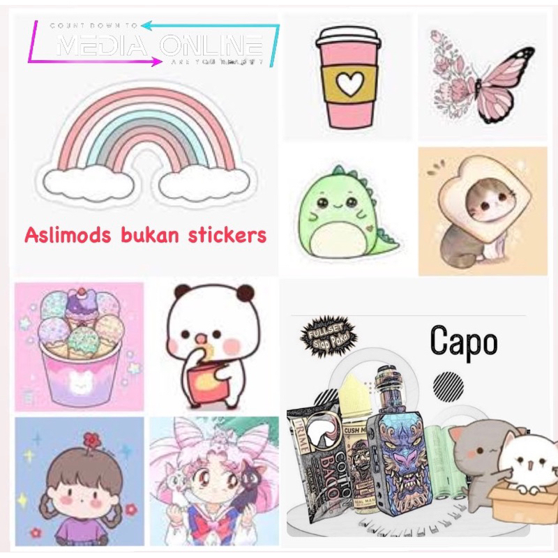 

Sticker tempel caphu aslimohd/ Sticker animasi lucu terbaru
