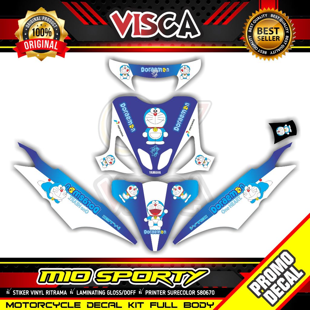 Decal Mio Sporty Full Body Stiker Mio Sporty Full Body Striping Mio Sporty Variasi Decal Hologram Mi