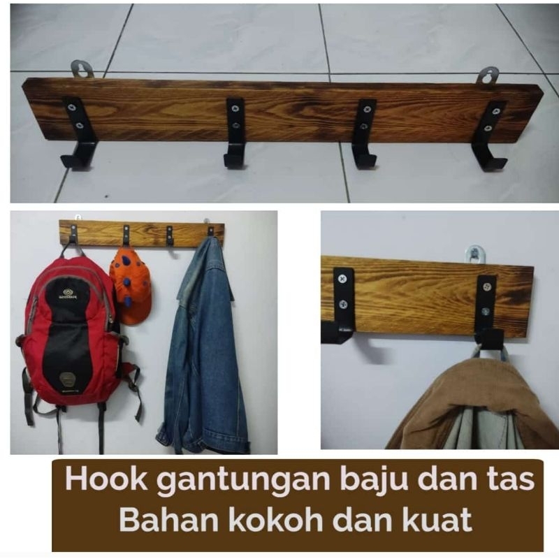 hook, gantungan baju, gantungan baju belakang pintu, gantungan baju dinding,  gantungan baju minimal