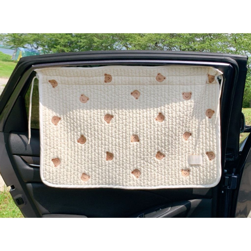 Little Latella - Tirai Kaca Mobil Motif Bear | Gorden Portable/Gorden Mobil Anti UV/ Gorden Kaca Mob