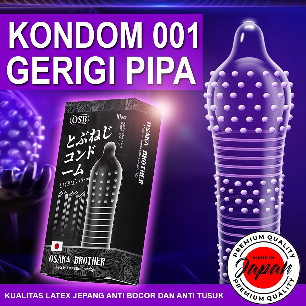 KONDOM 001 GERIGI PIPA KUALITAS JEPANG BERGERIGI BERDURI - PRIVASI TERJAGA