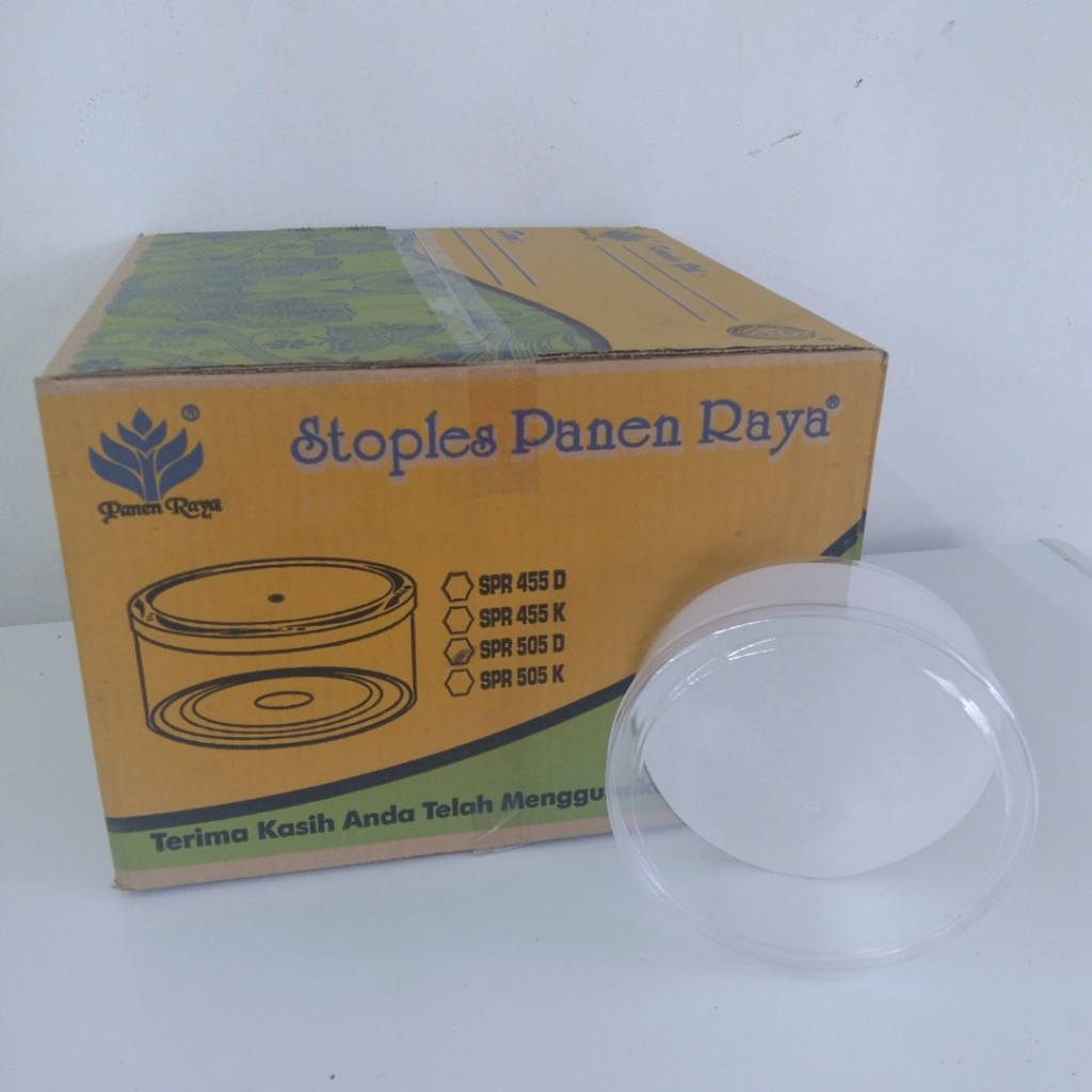 Toples Bulat Kue Kering 500 gram isi 12pcs Panen raya / SPR 505 D MURAH / Toples Panen raya 505