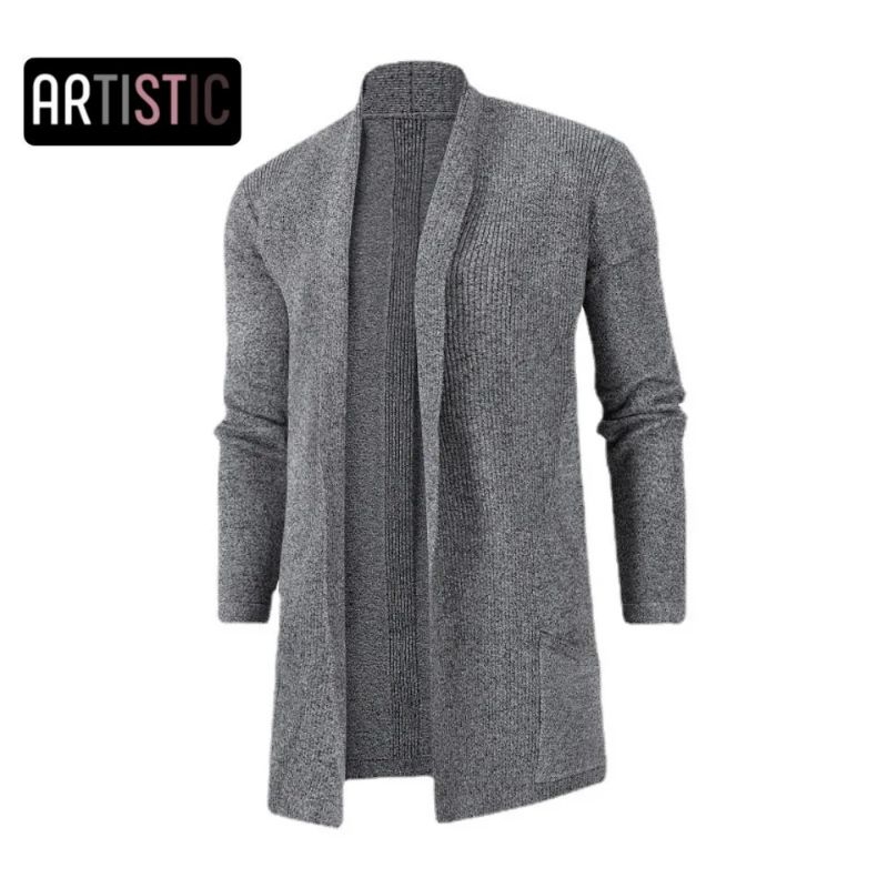 Sweater Blazer Pria Simple / Cardigan Rajut Pria Korean Style Cotton Rajut Premium