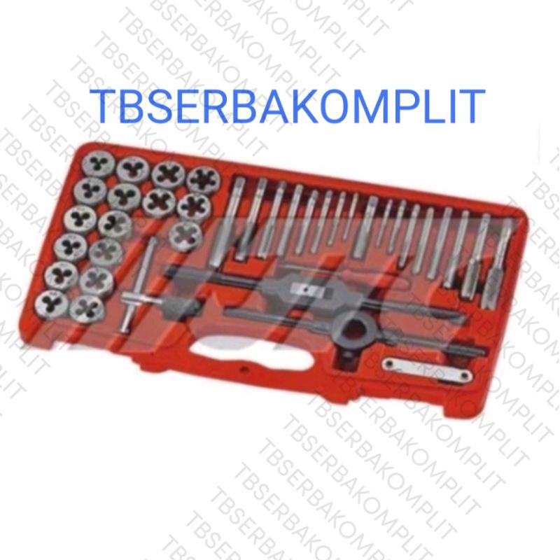 40PCS TAP AND DIE SET JTC-3432A HANDTAP HANDTAP DAN SENAI SNAI SET ISI 40 PCS JTC 3432A m3x0.5  m3x0