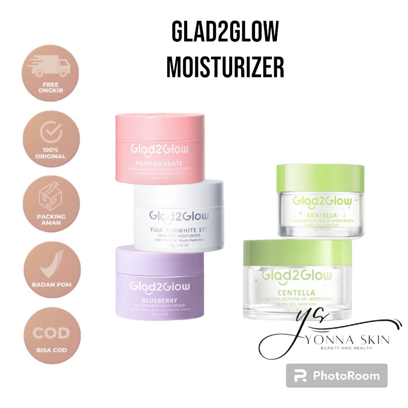 [READY] Glad2Glow Centella Allantoin Soothing Gel Moisturizer 30gr / GLOURGANIC SLEEPING MASK TAMANU
