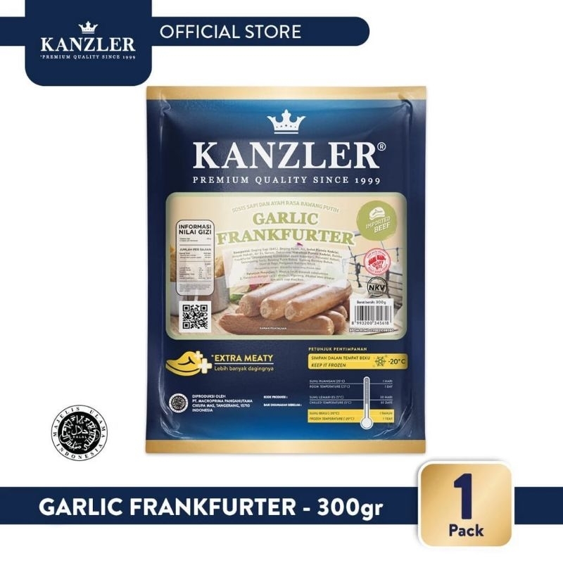 

Garlic Frankfurter Kanzler 300gr