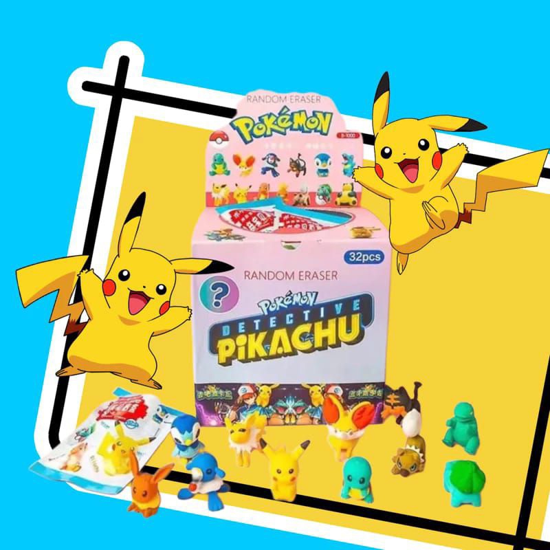 

Penghapus Pencil Karakter Pokemon Pikachu Eraser Mystery Blind Bag