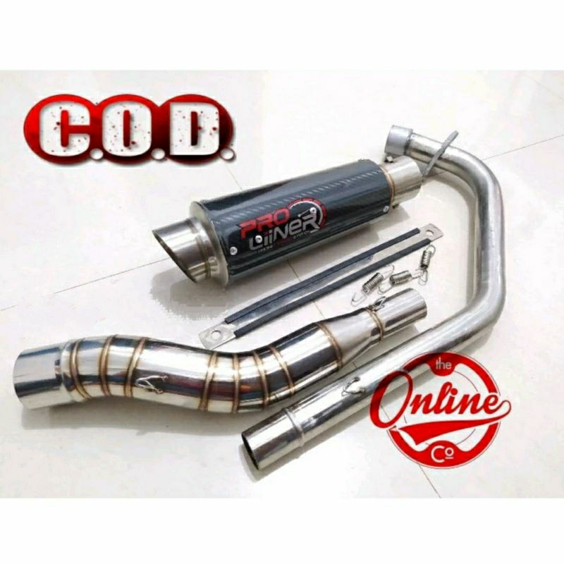 Knalpot Proliner Carbon Vixion R15 V2 V3 MX King Xabre Byson Scorpio Jupiter MX