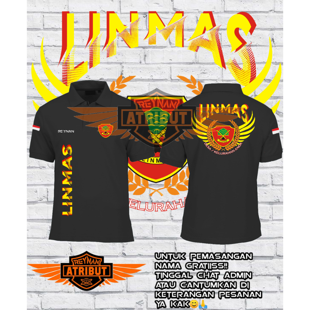 kaos wangki linmas/ kaos polo linmas/ kaos berkerah linmas/ kaos linmas baru