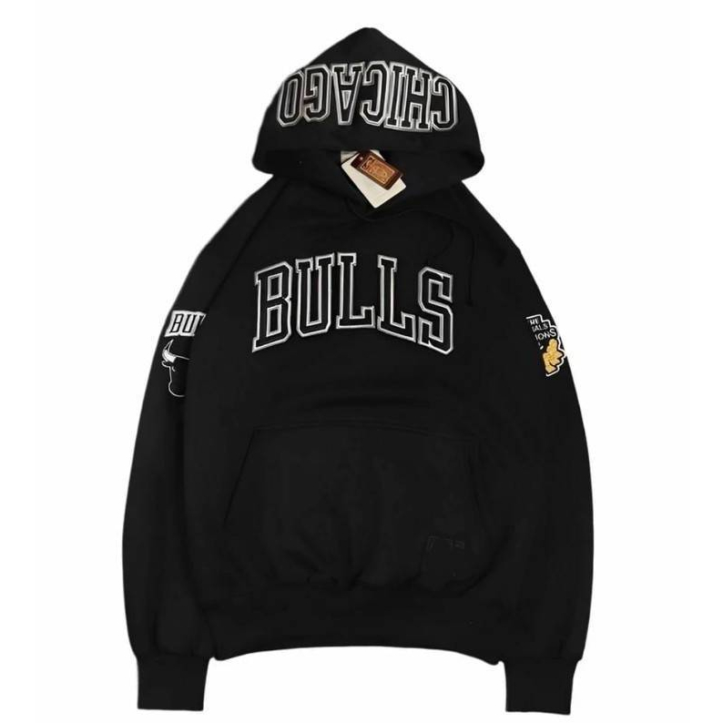Jaket Sweater Hoodie Bulls Jaket NBA Chicago Bulls NEW HOODIE CHICAGO BULLS FULL BORDIR