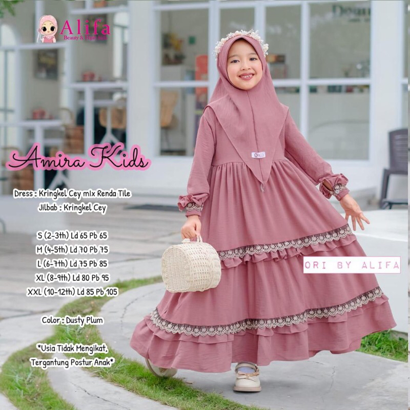 AMIRA KIDS DRESS (Gamis Anak) by Alifa