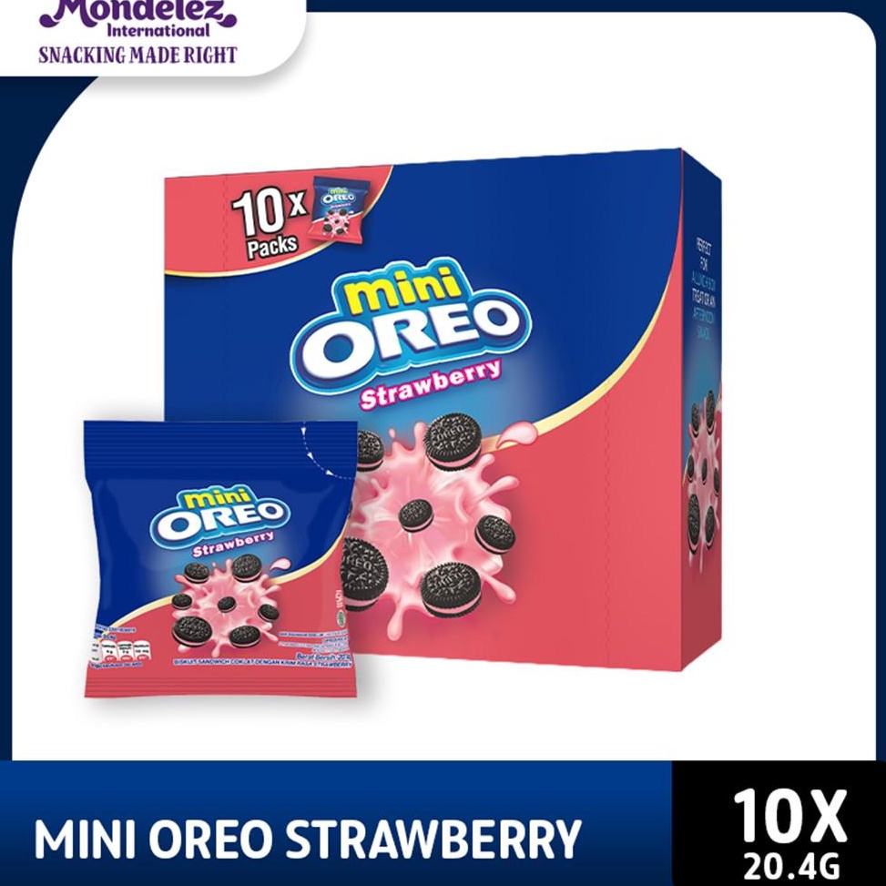 

Terlaris Mini Oreo Biskuit Strawberry Pcs 24g Untuk Traveling X1 C58