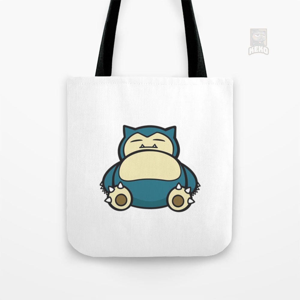 Tote bag Kanvas Funny Cute Snorlax Cartoon Anime Meme