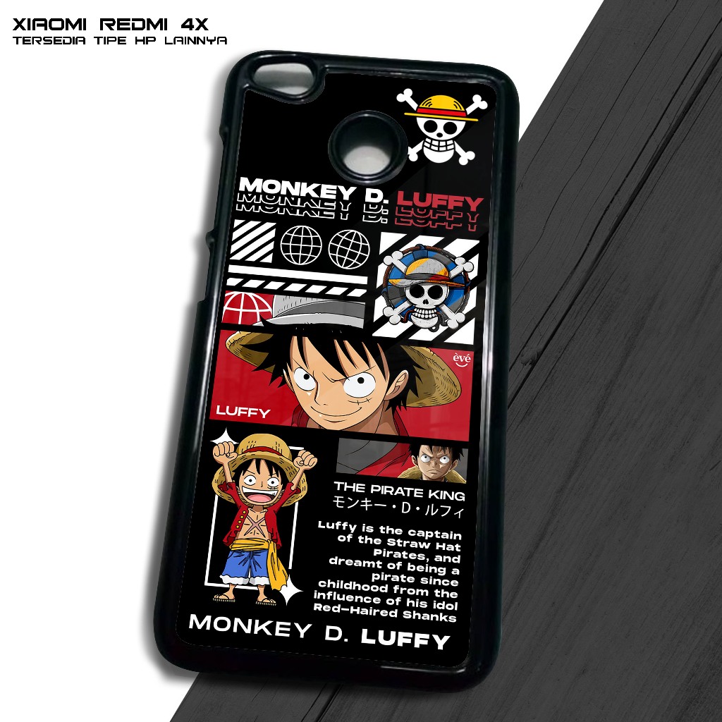 Case Xiaomi Redmi 4X - Casing Redmi 4X - ( ONE PIECE AESTHETIC ) - Case 2D Glossy - Case Hp - Casing