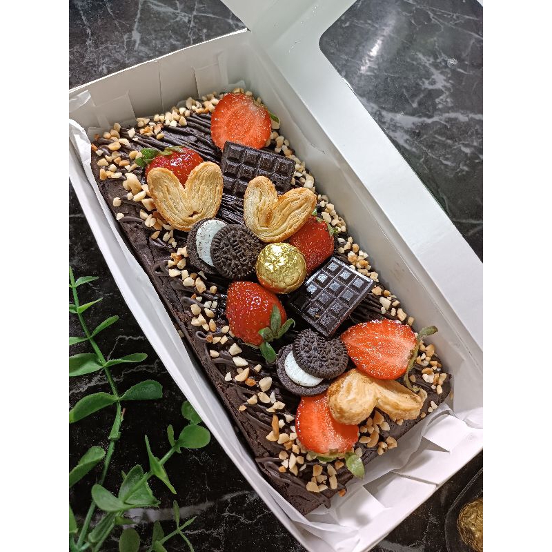 

brownies hias bogor fudgy brownies ukuran 20x10 khusus instan