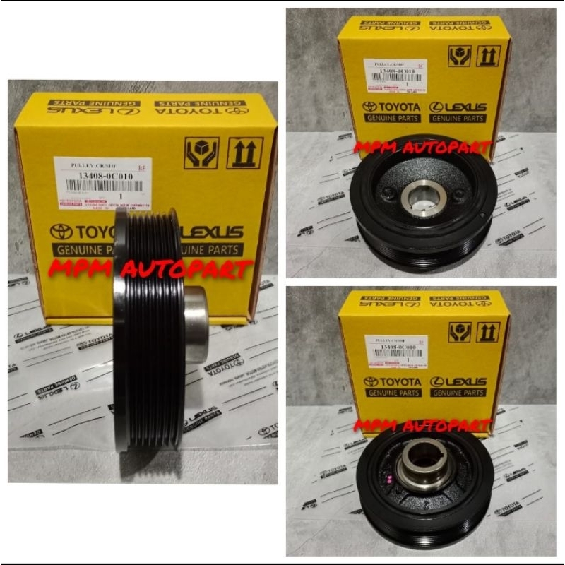 pulley pully puli crankshaft kruk as innova inova hilux fortuner bensin original