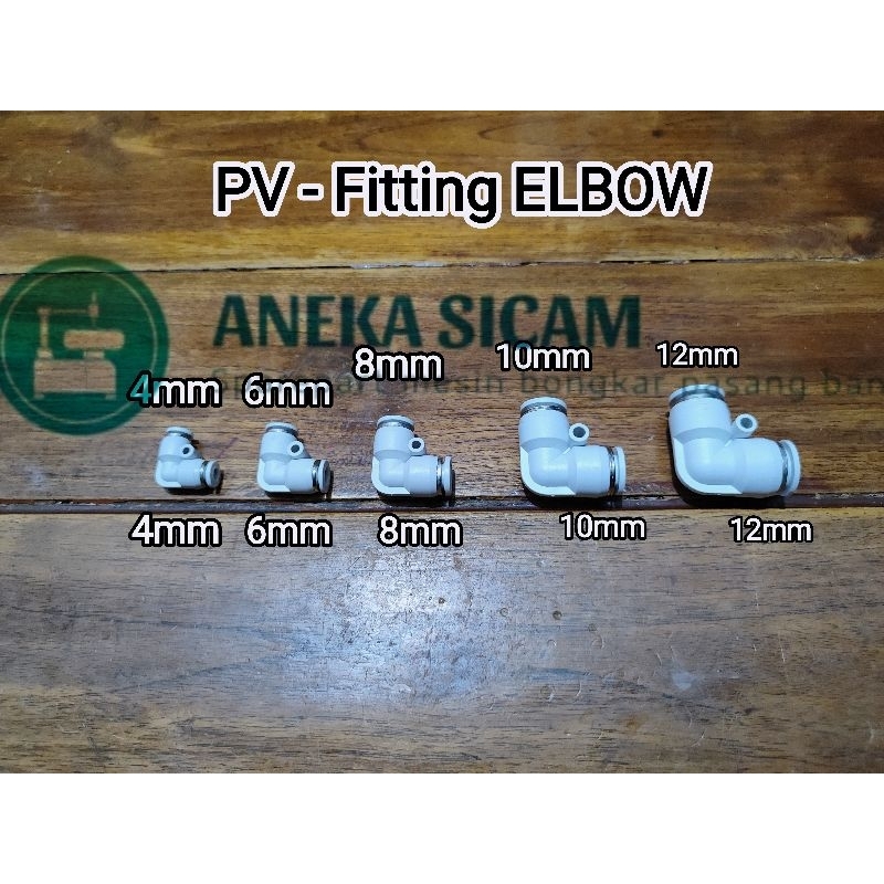 Fitting angin PV-ELBOW Fitting pneumatik
