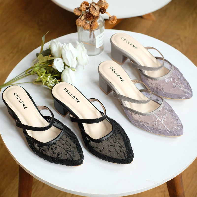 CELLENE Yoona Lace Heels / Wedding shoes 5cm with strap