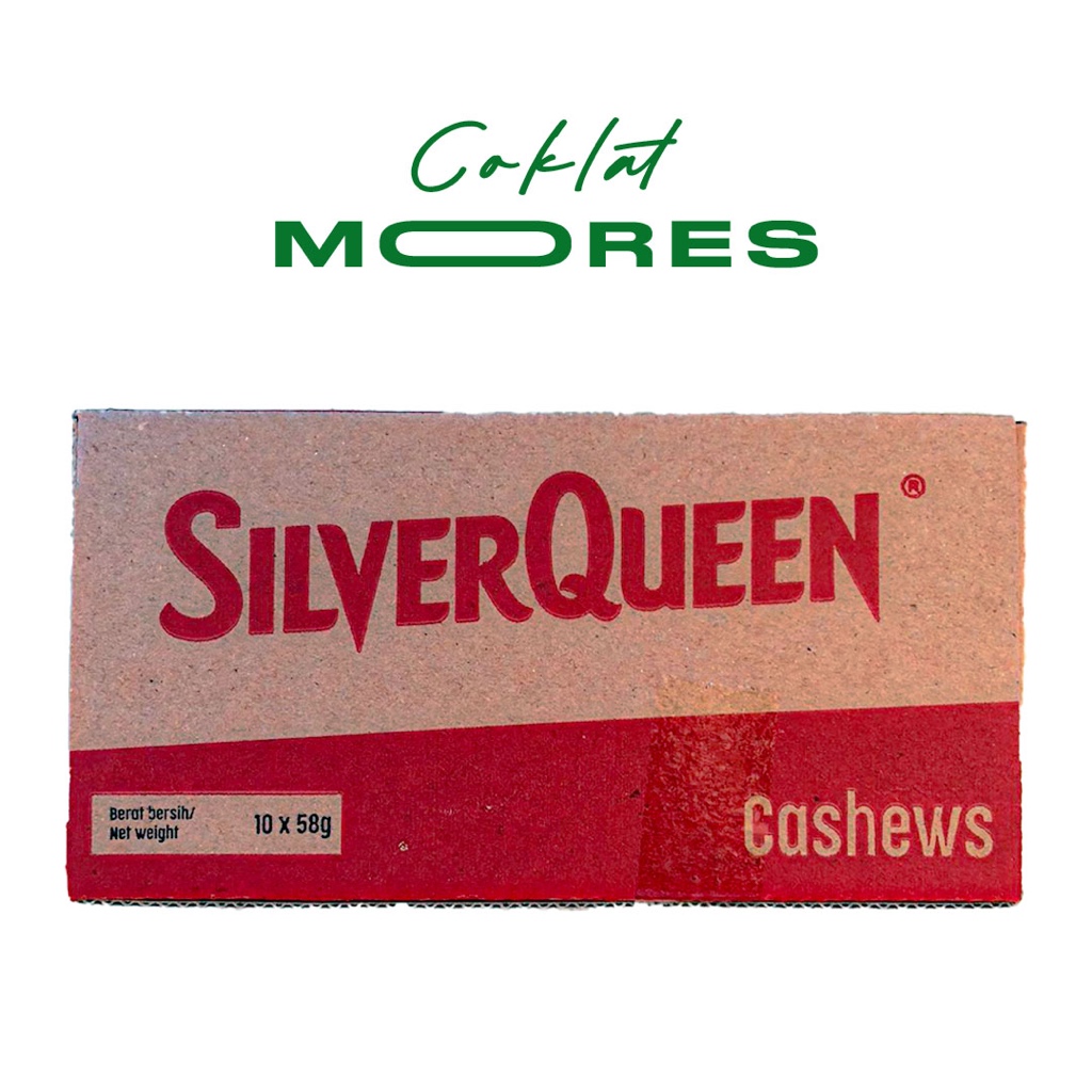 

PROMO Silver Queen Milk Chocolate with Cashews 58 gram 1 box isi (10 pcs)