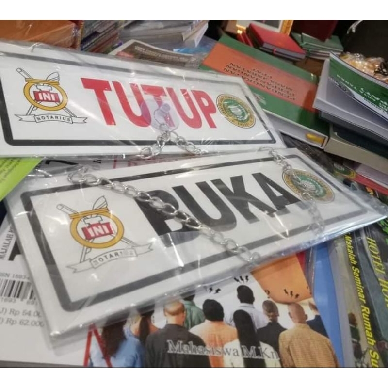 

buka tutup notaris/PPAT Akrilik (bolak balik)