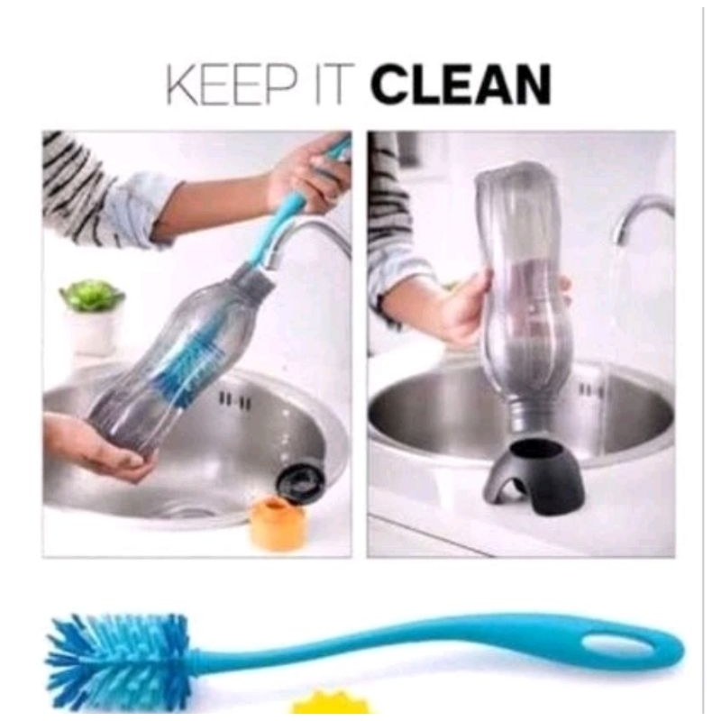 sikat botol panjang Tupperware