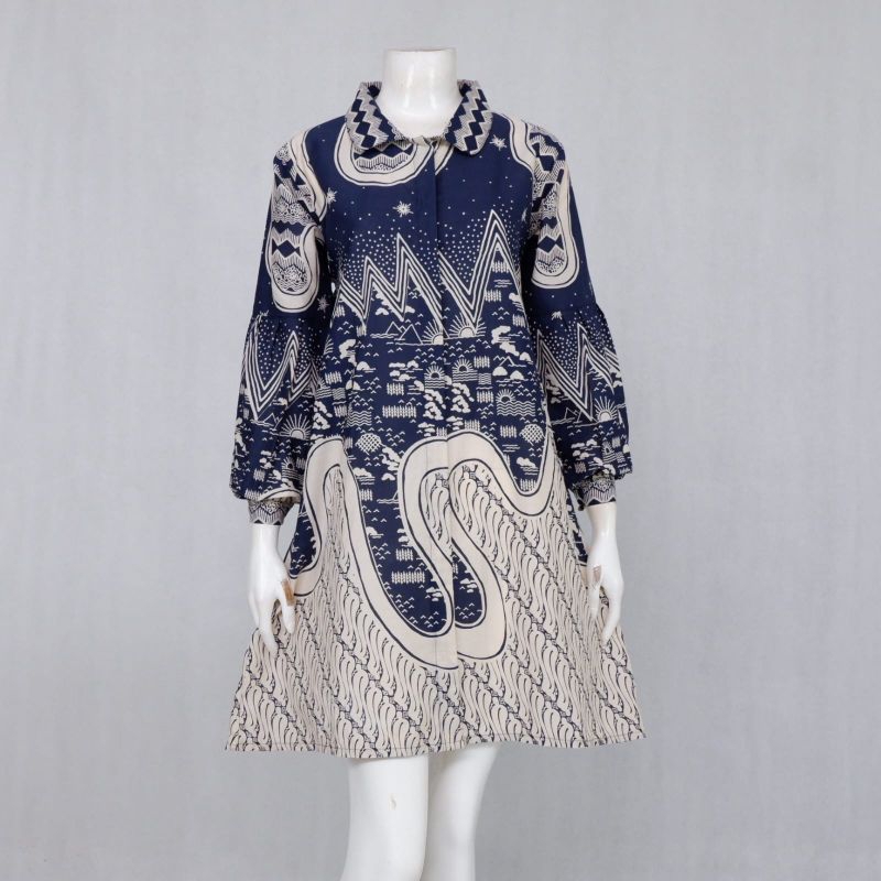 Tunik Ageman Rinjani Batik Print solo SMLXLXXL XXXL